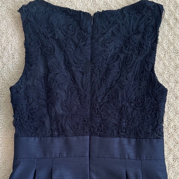 Tahari ASL Sleeveless Sheath Cocktail Dress Navy Blue 6 NWT Feminine Cocktail - Picture 10 of 15